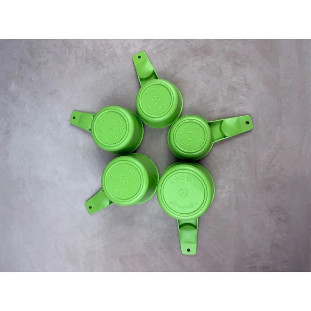 Vintage Tupperware Apple Green Measuring Cups Set of 5 1/4-3/4 No 1 Cup